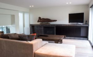 Sofa set and TV in drawing room